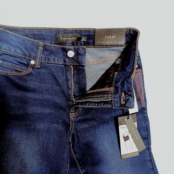 Tahari Chloe Tummy Tuck Slimming Fit Solution Women's Skinny Jeans Size 4 - Picture 6 of 9